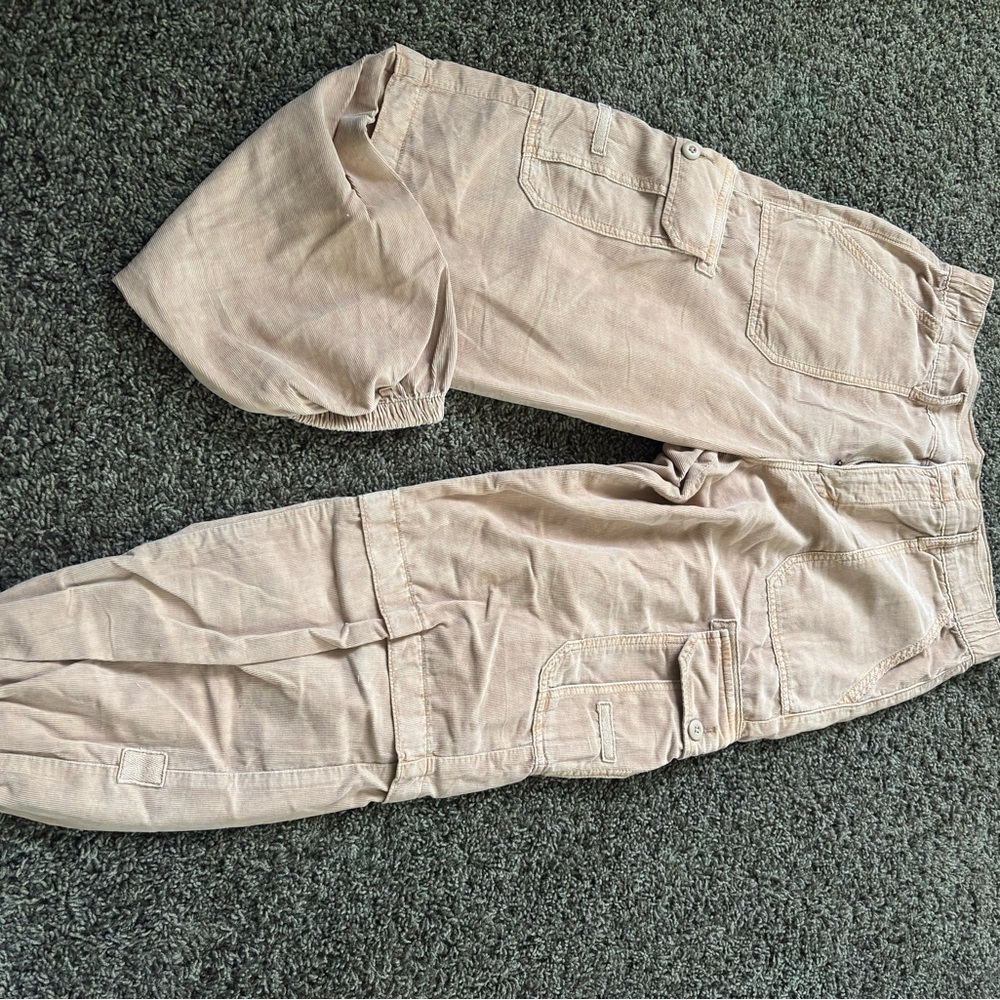 American Eagle Outfitters Men's Light Beige Cargo Pants